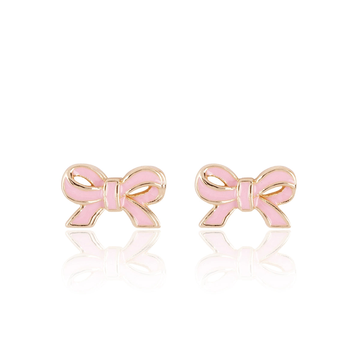 Stud Earrings - Pink Bows