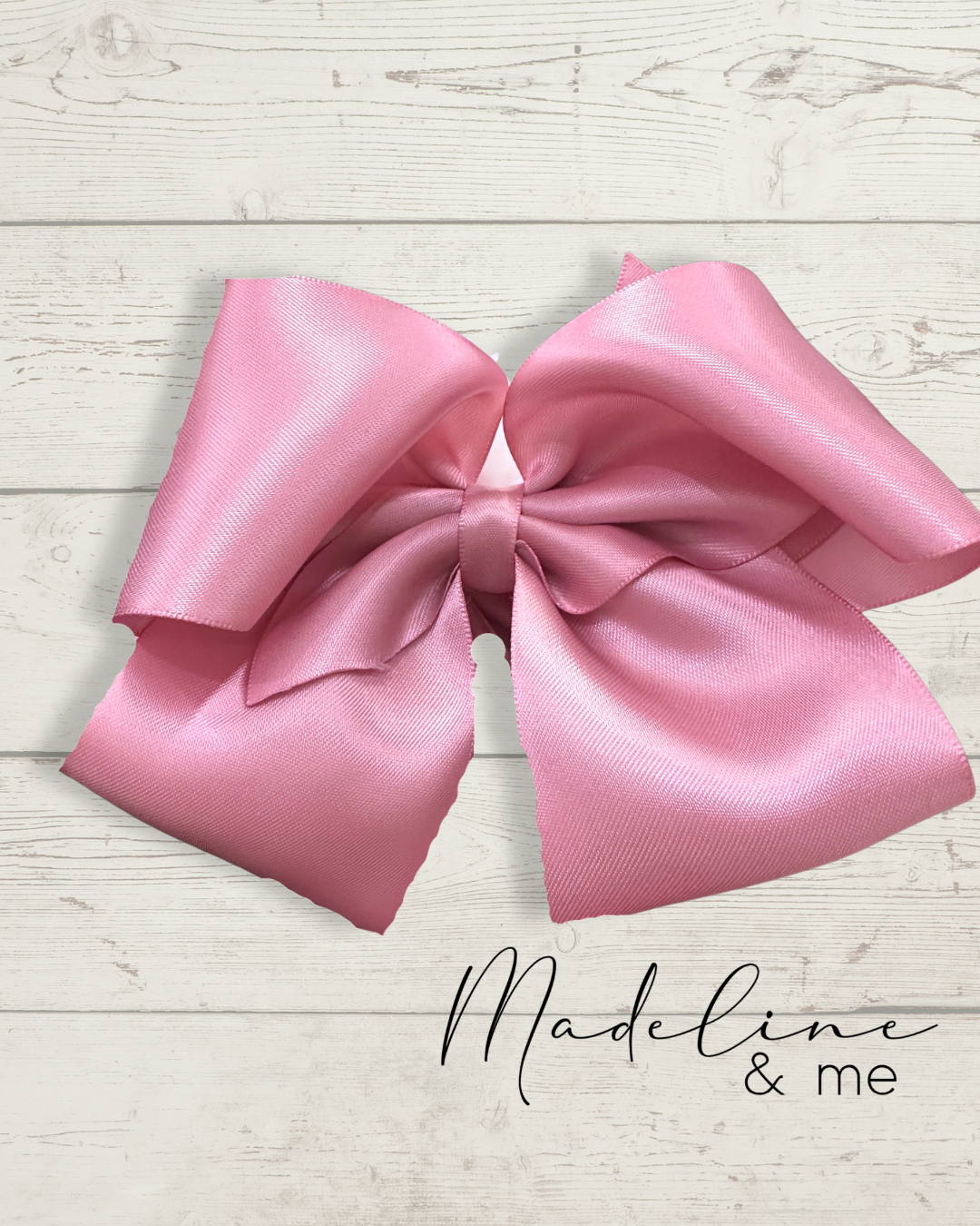 Large Satin Hairbow - Mauve