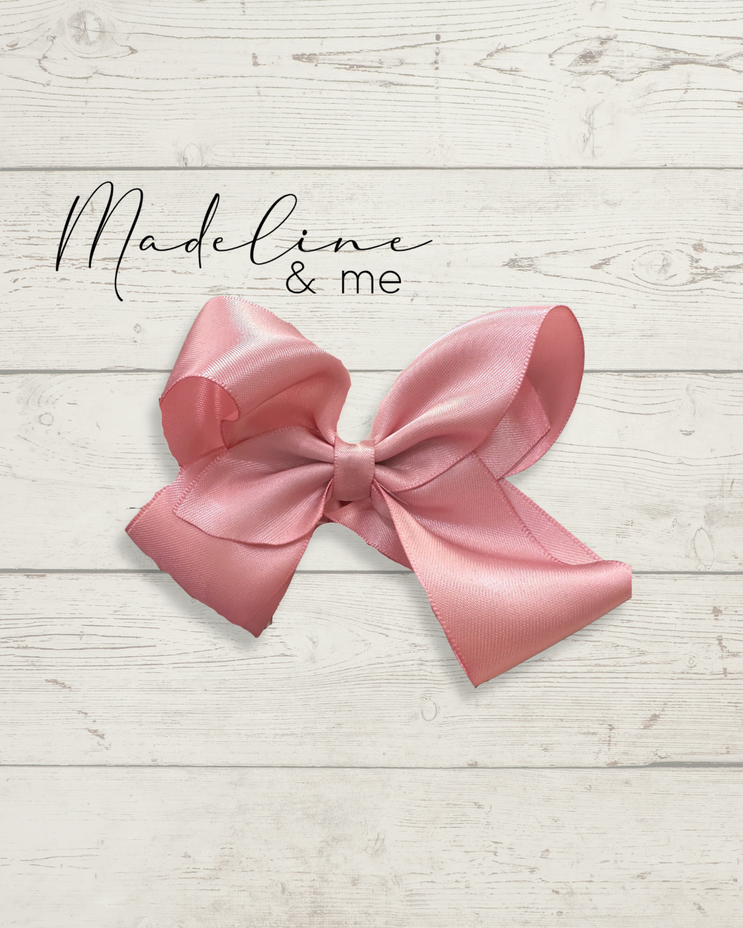 Small Satin Hairbow - Mauve