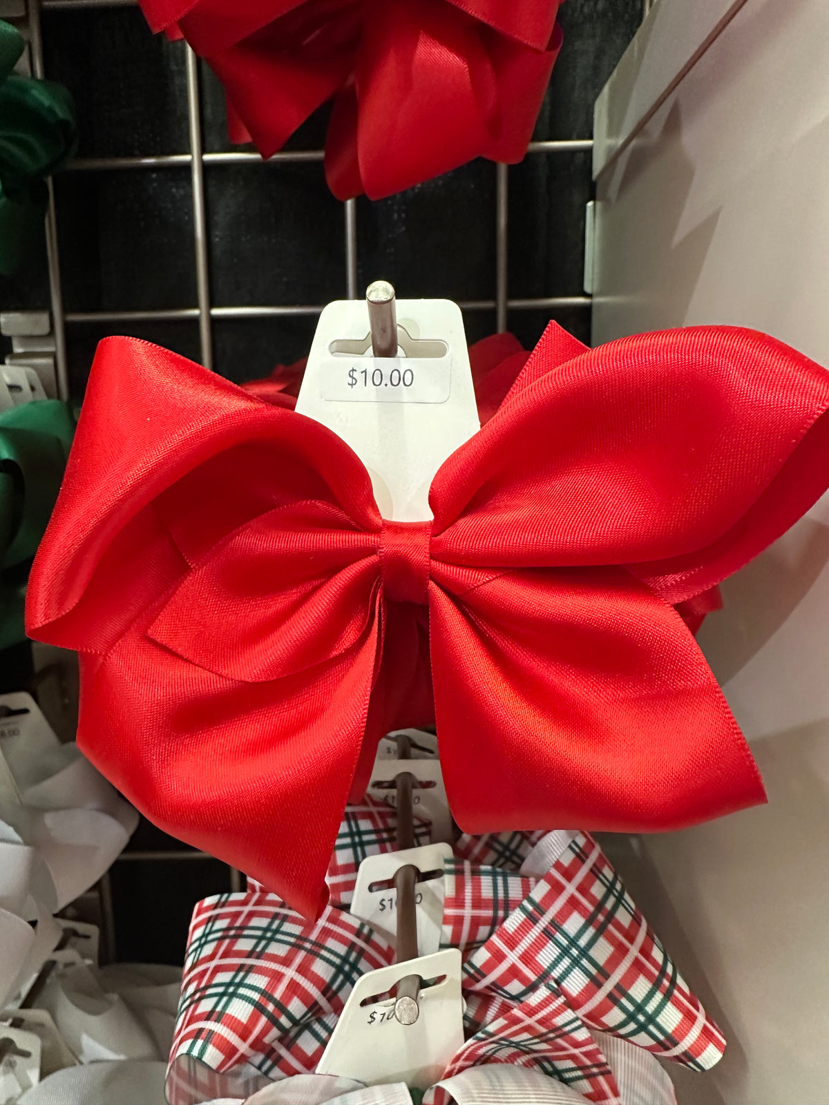 Large Satin Hairbow - Red