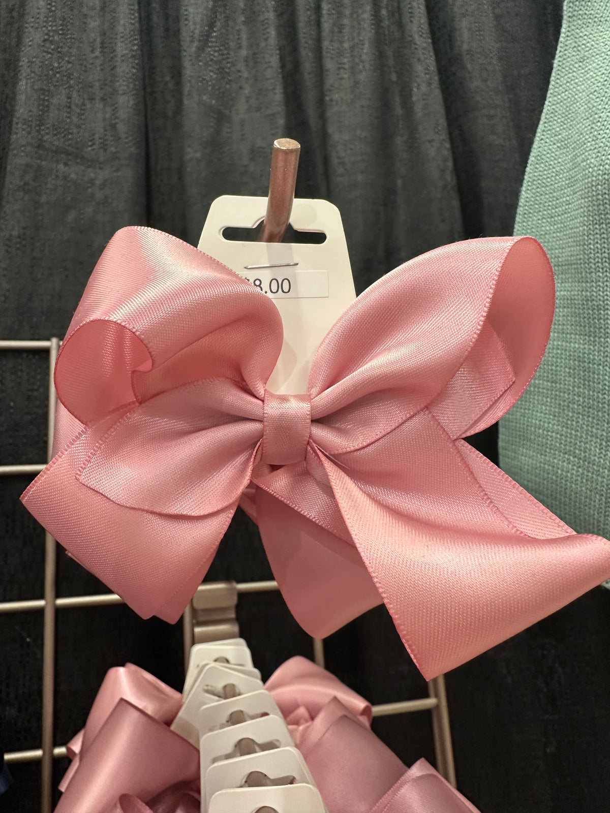 Small Satin Hairbow - Mauve