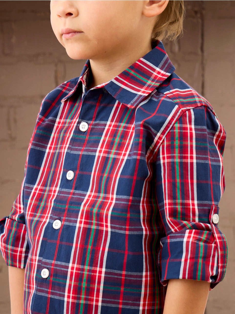Boys Plaid Button Down - Nicholas