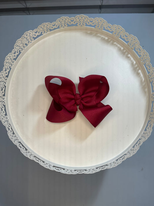 Small Hairbow - Cranberry