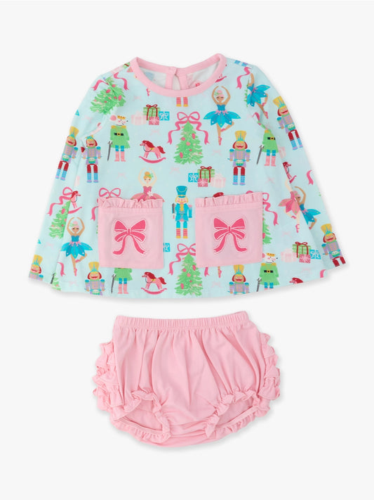 Baby Girl Tunic and Bloomer Set - Nutcracker