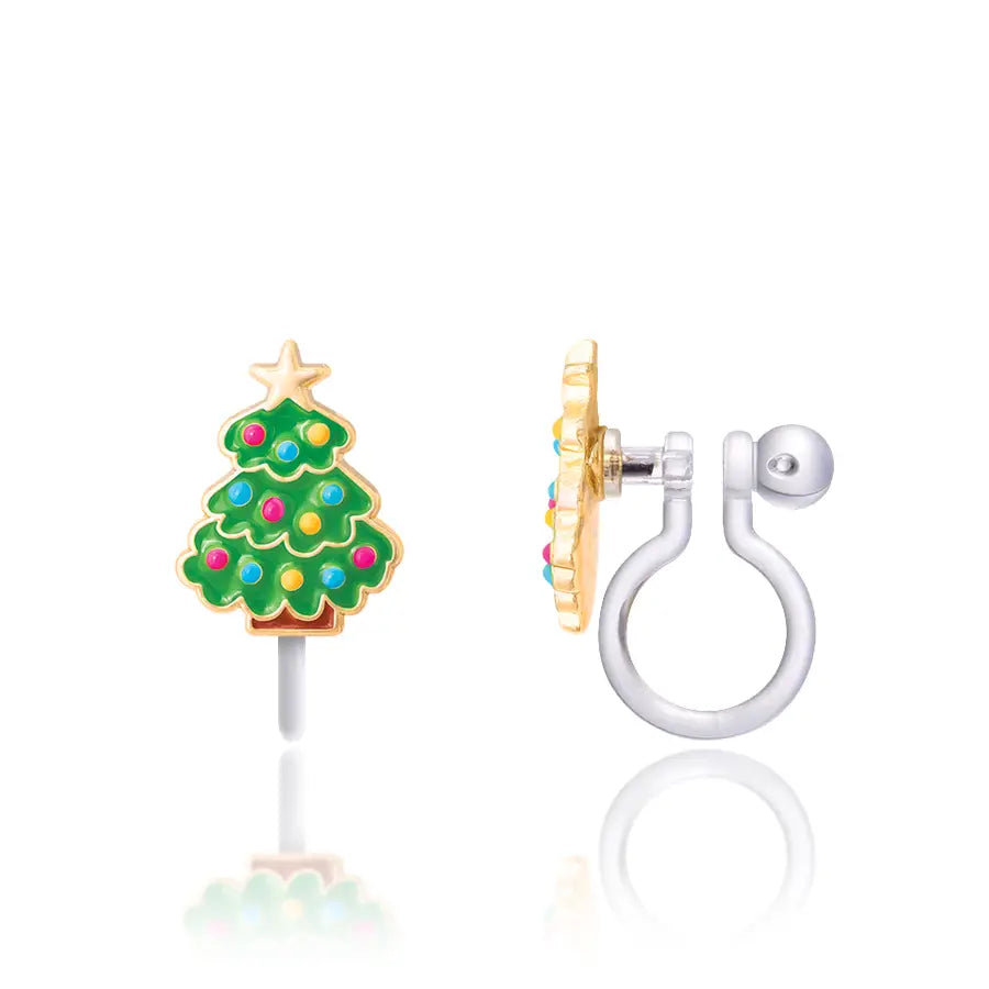Clip-On Earrings - Christmas Tree