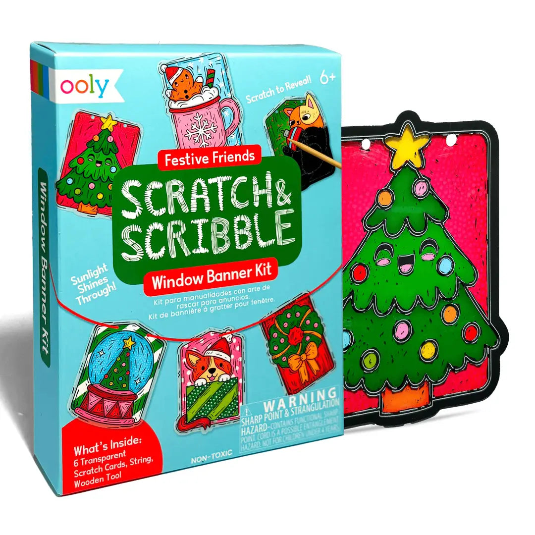 Mini Scratch & Scribble Banner - Festive Friends