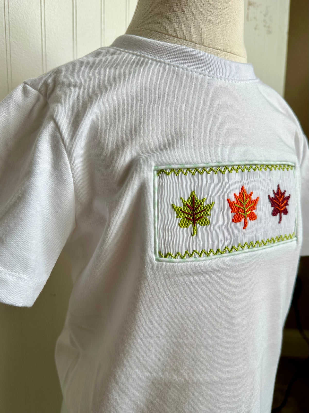 Leo Smocked Tee with Short Set - Leaf