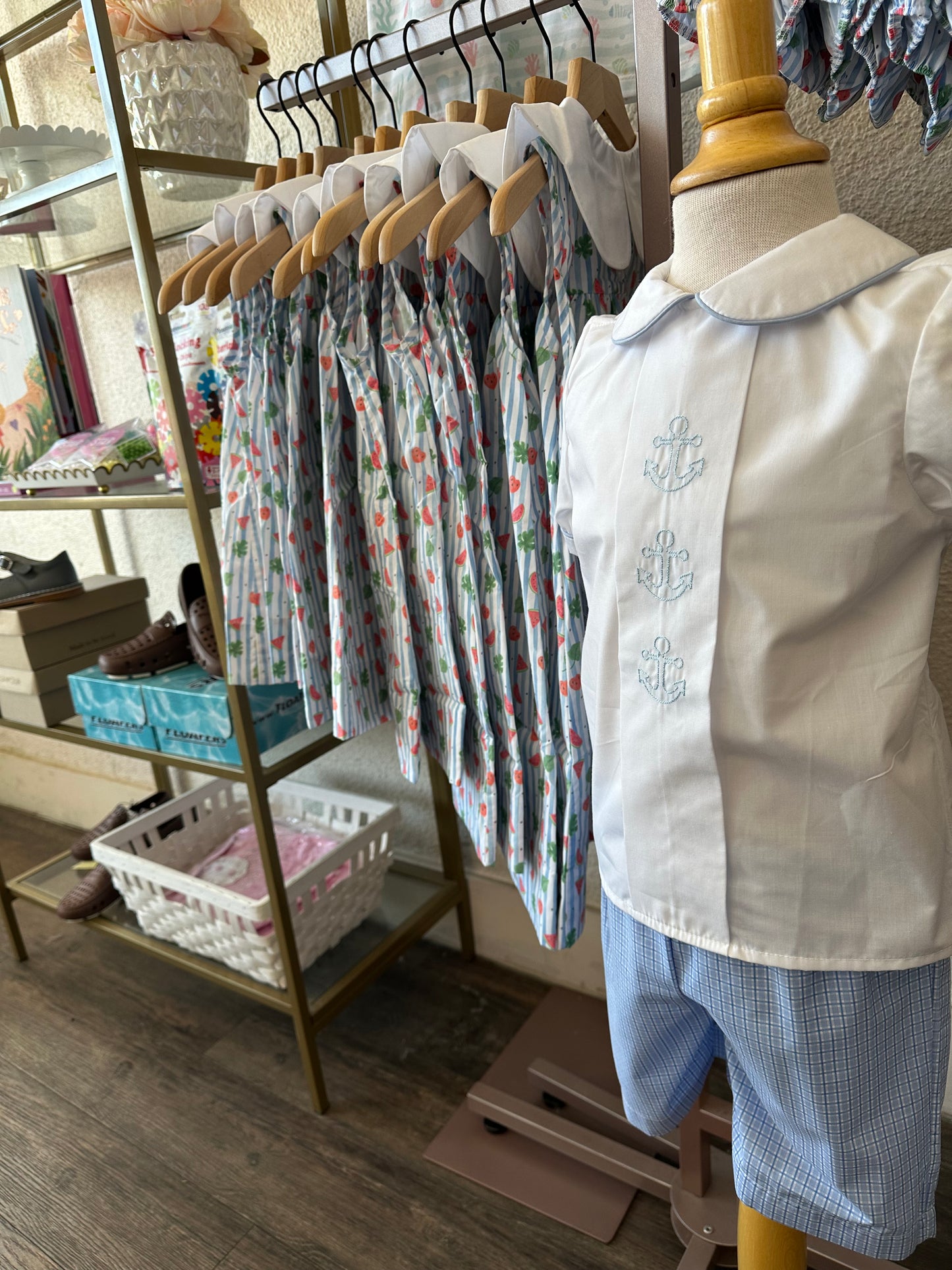 Collar Top with Short Set - Anchors