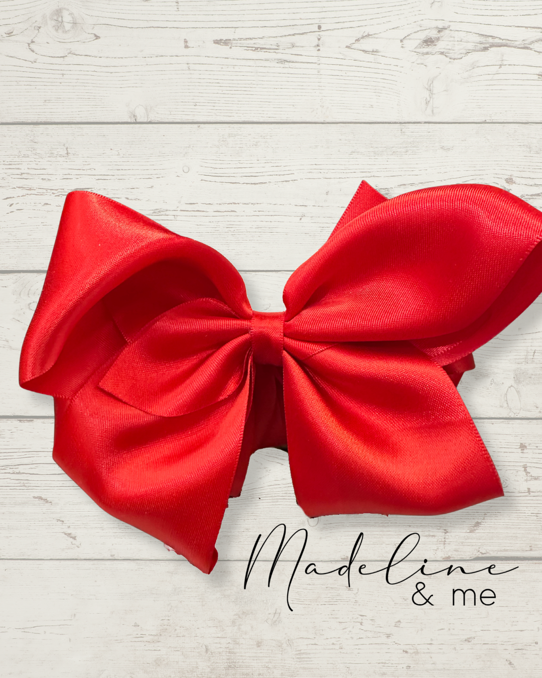 Large Satin Hairbow - Red
