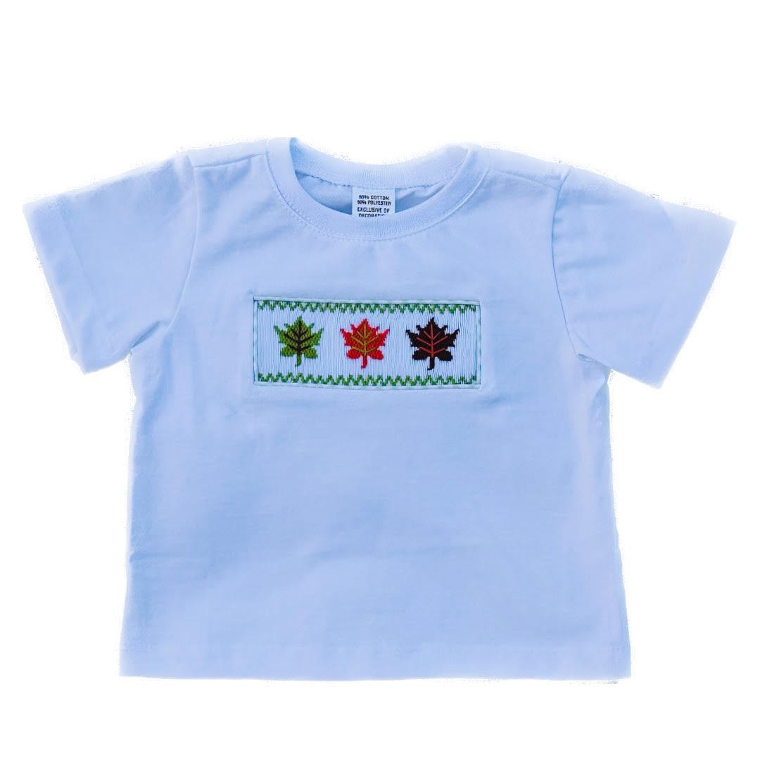 Leo Smocked Tee with Short Set - Leaf